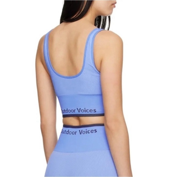 NWT Outdoor Voices Seamless Rib Longline Bra in Nebula - Picture 2 of 3